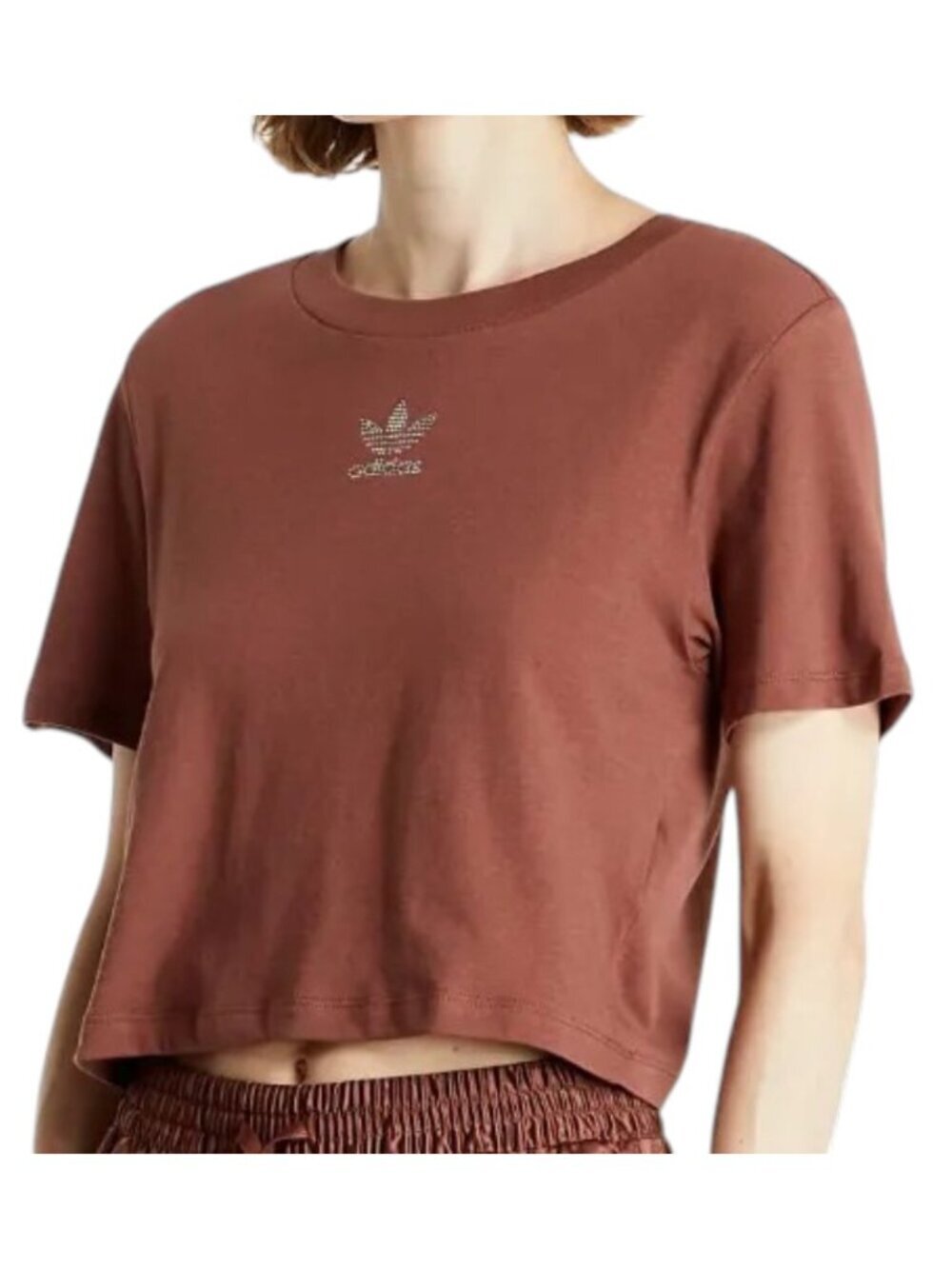 adidas Cropped Tee Earth Brown